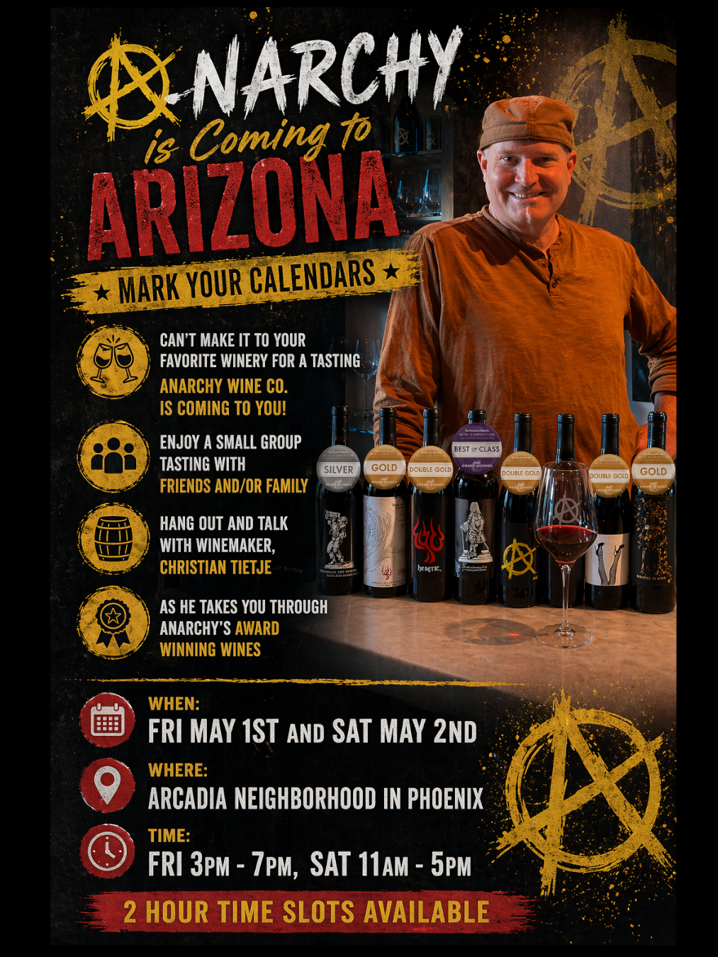 AnarchyWine PoPUpTasting PhoenixArizona